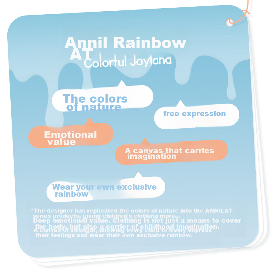 Annil Rainbow Parent-Child Short Sleeve T-Shirt for Boys and Girls 2026 Summer New Dopamine Collection 3